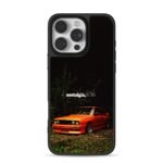 Orange BMW E30 with nostalgia ULTRA iPhone 16 Pro Max Black Case