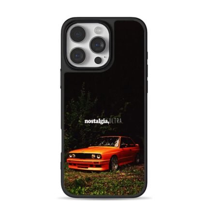 Orange BMW E30 with nostalgia ULTRA iPhone 16 Pro Max Black Case