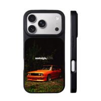 Orange BMW E30 with nostalgia ULTRA iPhone 17 Pro Max Black Case