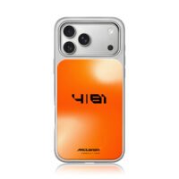 Orange gradient 4 81 McLaren F1 iPhone 17 Pro Max Electroplated Silver Case1