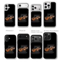 Orange Nissan Skyline racing car Chris Brown Phone Case Black Electroplated Silver For Iphone 11 To 17