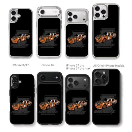 Orange Nissan Skyline racing car Chris Brown Phone Case Black Electroplated Silver For Iphone 11 To 17