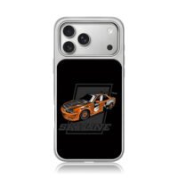 Orange Nissan Skyline racing car iPhone 17 Pro Max Electroplated Silver Case1