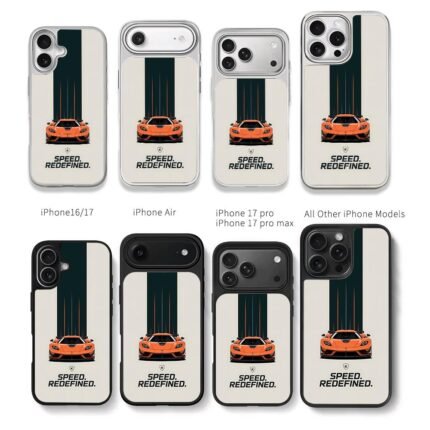 Orange supercar Speed Redefined Chris Brown Phone Case Black Electroplated Silver For Iphone 11 To 17