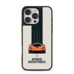 Orange supercar Speed Redefined Phone Case for iPhone 11-17 & Samsung Galaxy S24-S26