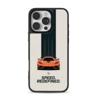 Orange supercar Speed Redefined Phone Case for iPhone 11-17 & Samsung Galaxy S24-S26