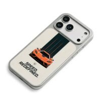 Orange supercar Speed Redefined iPhone 17 Pro Max Electroplated Silver Case2