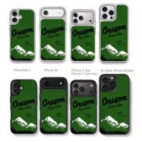 Oregon Cascades snow pines fish hunt Chris Brown Phone Case Black Electroplated Silver For Iphone 11 To 17