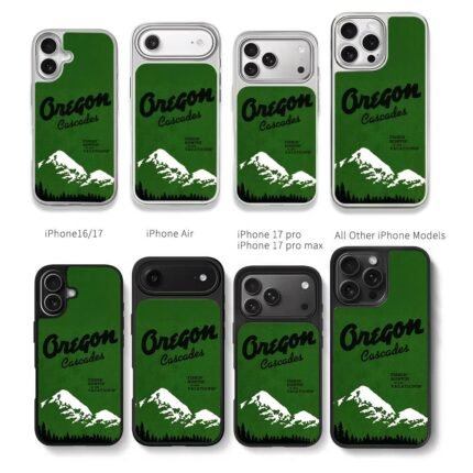 Oregon Cascades snow pines fish hunt Chris Brown Phone Case Black Electroplated Silver For Iphone 11 To 17