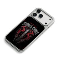 Original Tribal Chief red logo iPhone 17 Pro Max Electroplated Silver Case2