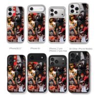 Orochi trap rap photo collage Chris Brown Phone Case Black Electroplated Silver For Iphone 11 To 17
