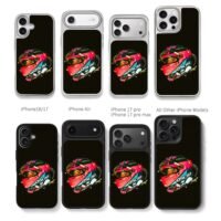 Oscar F1 helmet Monster race car Chris Brown Phone Case Black Electroplated Silver For Iphone 11 To 17
