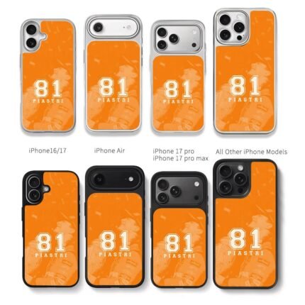 Oscar Piastri 81 F1 celebration art Chris Brown Phone Case Black Electroplated Silver For Iphone 11 To 17