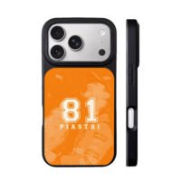Oscar Piastri 81 F1 celebration art iPhone 17 Pro Max Black Case