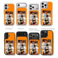 Oscar Piastri 81 F1 orange collage Chris Brown Phone Case Black Electroplated Silver For Iphone 11 To 17