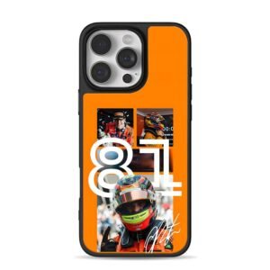 Oscar Piastri 81 F1 orange collage Phone Case for iPhone 11-17 & Samsung Galaxy S24-S26