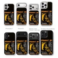 Oscar Piastri 81 F1 racing graphic Chris Brown Phone Case Black Electroplated Silver For Iphone 11 To 17