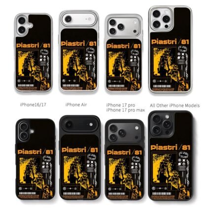 Oscar Piastri 81 F1 racing graphic Chris Brown Phone Case Black Electroplated Silver For Iphone 11 To 17