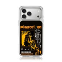 Oscar Piastri 81 F1 racing graphic iPhone 17 Pro Max Electroplated Silver Case1
