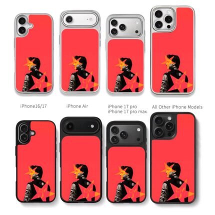 Oscar Piastri 81 F1 stars red art Chris Brown Phone Case Black Electroplated Silver For Iphone 11 To 17