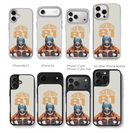 Oscar Piastri 81 McLaren F1 art Chris Brown Phone Case Black Electroplated Silver For Iphone 11 To 17