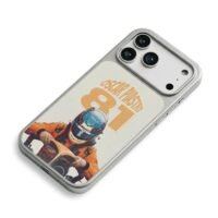 Oscar Piastri 81 McLaren F1 art iPhone 17 Pro Max Electroplated Silver Case2