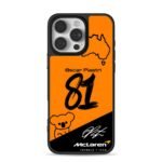 Oscar Piastri 81 McLaren koala Aus iPhone 16 Pro Max Black Case