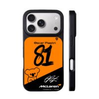 Oscar Piastri 81 McLaren koala Aus iPhone 17 Pro Max Black Case