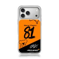 Oscar Piastri 81 McLaren koala Aus iPhone 17 Pro Max Electroplated Silver Case1