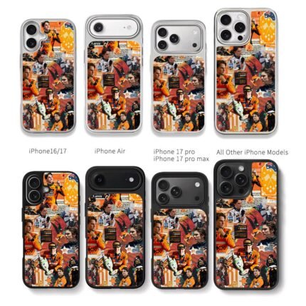 Oscar Piastri F1 81 McLaren collage Chris Brown Phone Case Black Electroplated Silver For Iphone 11 To 17