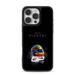 Oscar Piastri F1 helmet OP McLaren iPhone 16 Pro Max Black Case