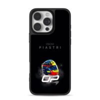 Oscar Piastri F1 helmet OP McLaren iPhone 16 Pro Max Black Case
