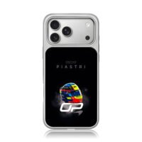 Oscar Piastri F1 helmet OP McLaren iPhone 17 Pro Max Electroplated Silver Case1