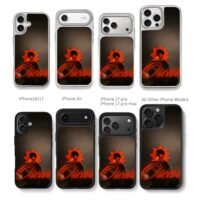 Oscar Piastri F1 neon portrait Chris Brown Phone Case Black Electroplated Silver For Iphone 11 To 17