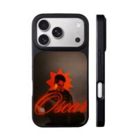 Oscar Piastri F1 neon portrait iPhone 17 Pro Max Black Case
