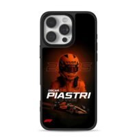 Oscar Piastri F1 orange car helmet Phone Case for iPhone 11-17 & Samsung Galaxy S24-S26