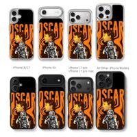 Oscar Piastri F1 racer orange art Chris Brown Phone Case Black Electroplated Silver For Iphone 11 To 17