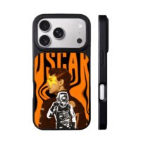 Oscar Piastri F1 racer orange art iPhone 17 Pro Max Black Case