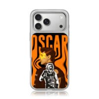 Oscar Piastri F1 racer orange art iPhone 17 Pro Max Electroplated Silver Case1