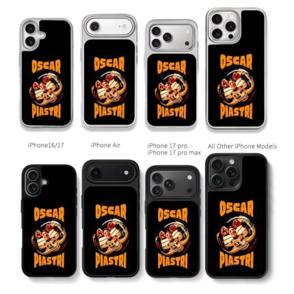 Oscar Piastri F1 racer orange text Chris Brown Phone Case Black Electroplated Silver For Iphone 11 To 17
