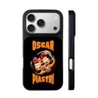Oscar Piastri F1 racer orange text iPhone 17 Pro Max Black Case