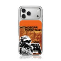 Oscar Piastri F1 racing helmet art iPhone 17 Pro Max Electroplated Silver Case1