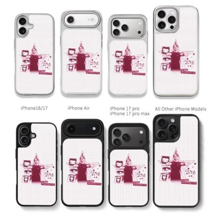 Oscar Piastri GUTS star collage Chris Brown Phone Case Black Electroplated Silver For Iphone 11 To 17