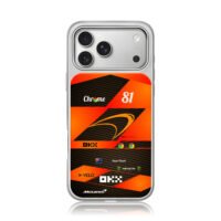 Oscar Piastri McLaren F1 81 livery iPhone 17 Pro Max Electroplated Silver Case1