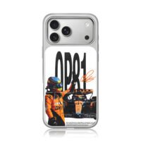 Oscar Piastri McLaren F1 81 racecar iPhone 17 Pro Max Electroplated Silver Case1