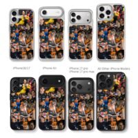 Oscar Piastri McLaren F1 collage Chris Brown Phone Case Black Electroplated Silver For Iphone 11 To 17