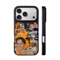 Oscar Piastri McLaren F1 collage iPhone 17 Pro Max Black Case