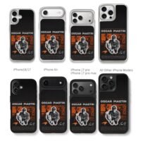 Oscar Piastri McLaren F1 win trophy Chris Brown Phone Case Black Electroplated Silver For Iphone 11 To 17
