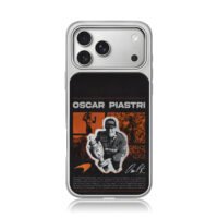 Oscar Piastri McLaren F1 win trophy iPhone 17 Pro Max Electroplated Silver Case1