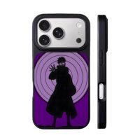 Pain Naruto silhouette purple rings iPhone 17 Pro Max Black Case